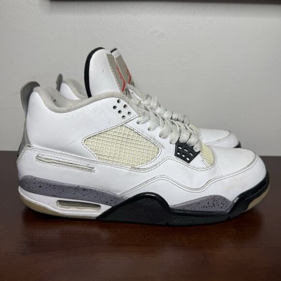 Air Jordan 4 Retro White Cement 2011 Shoes Men’s Size 8.5 308497-103 - Picture 1 of 6